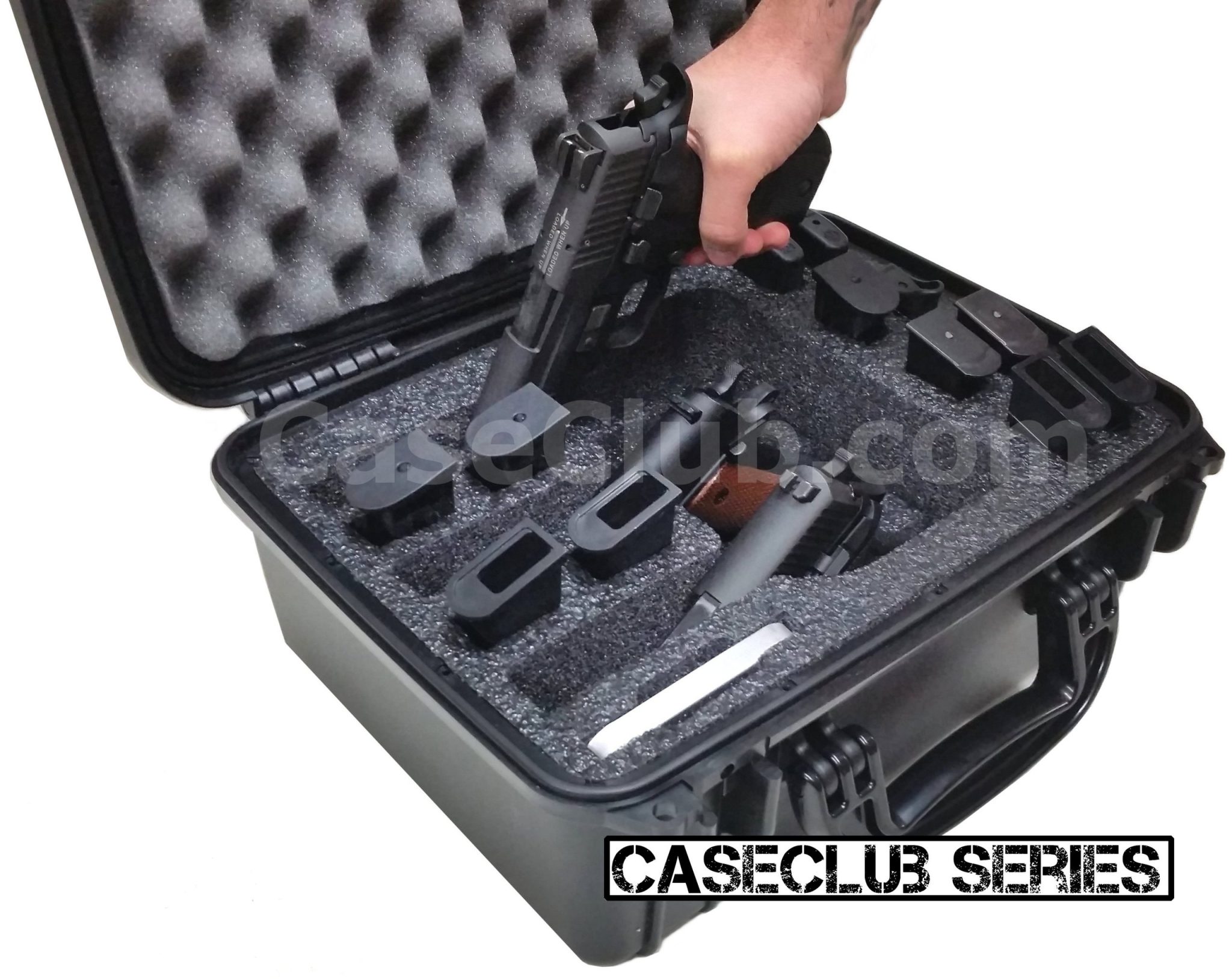 Case Club 3 Pistol Waterproof Case with Silica Gel & Heavy-Duty Foam