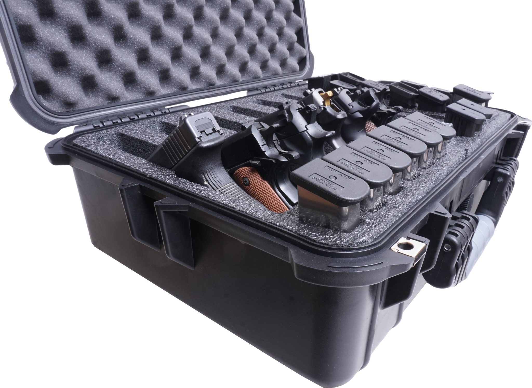 Case Club 6 Pistol Waterproof Case with Accessory Pocket & Silica Gel