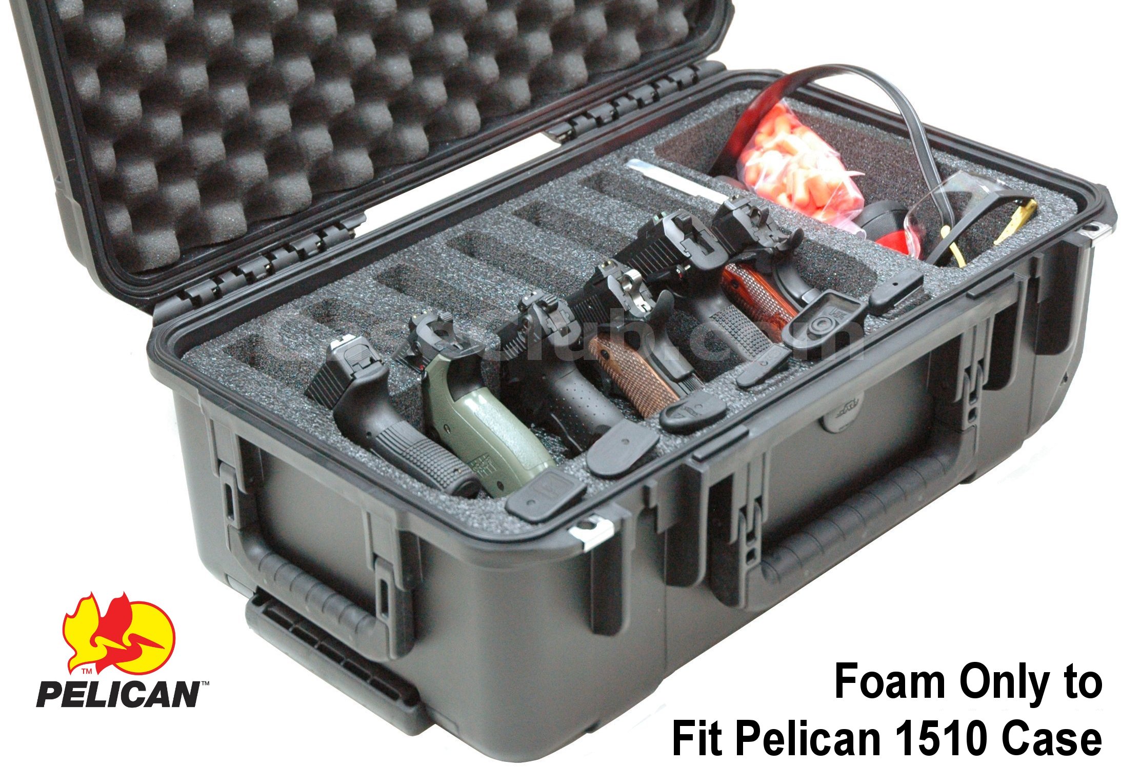 5-Pistol Foam Insert for Pelican 1510 Case [Foam Only]