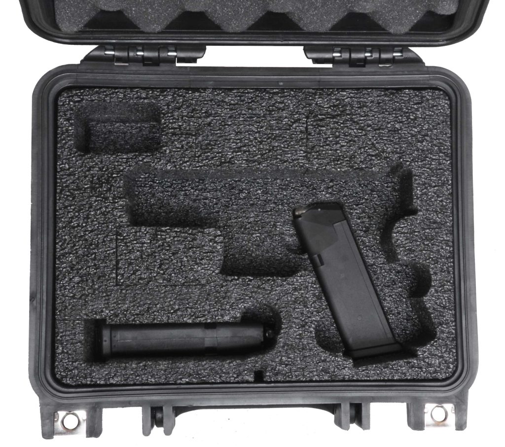 Case Club Glock 19 Waterproof Pistol Case with Pre-Cut Foam | G19