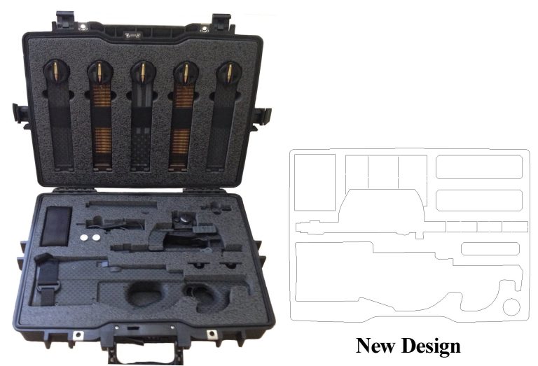 Case Club Waterproof Breakdown FN PS90 Rifle Case with Silica Gel