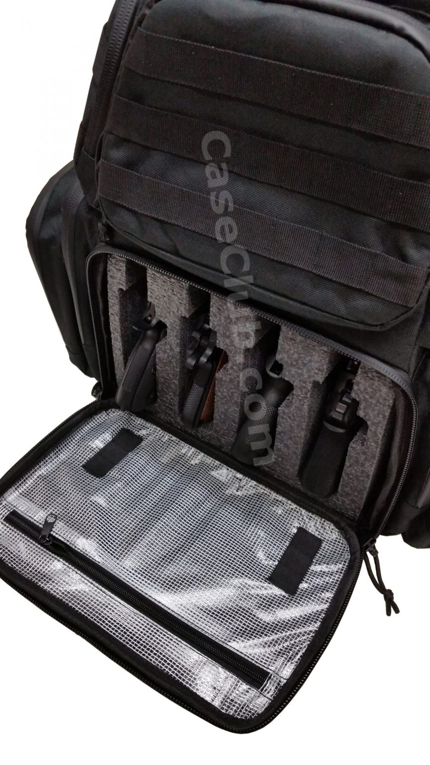 Case Club Tactical 4-Pistol Backpack with Molle Straps & Rainfly (Gen 2)