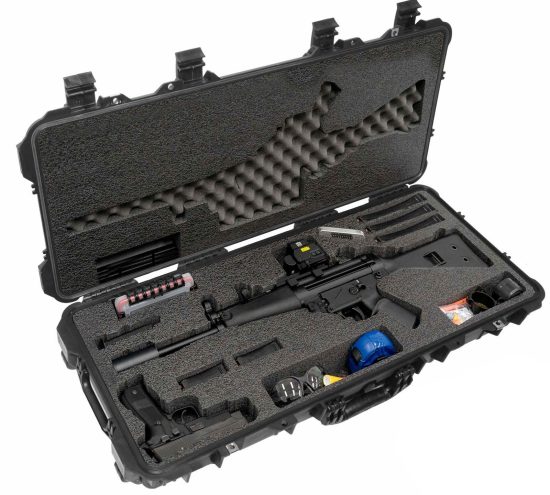 Case Club Waterproof MP5 Rifle Case with Silica Gel & Accessory Box