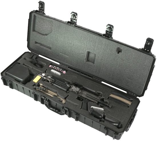 Case Club Waterproof Fn M249s Rifle Case W Silica Gel & Accessory Box