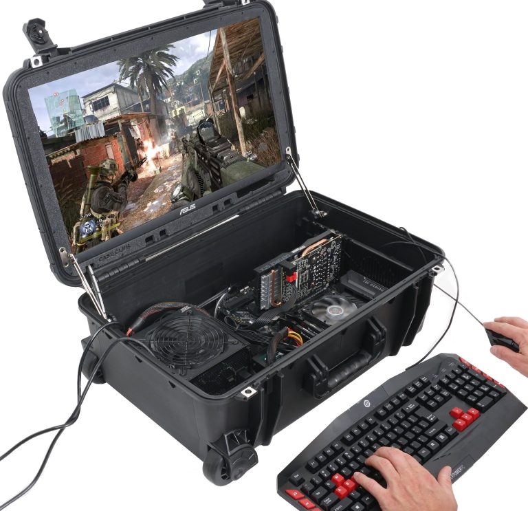 Case Club PC Portable DIY Gaming Station with Built-in Gaming Monitor