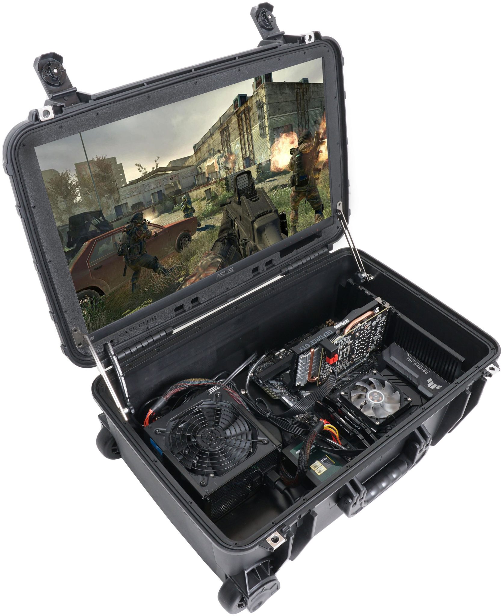 Case Club PC Portable DIY Gaming Station with Builtin Gaming Monitor